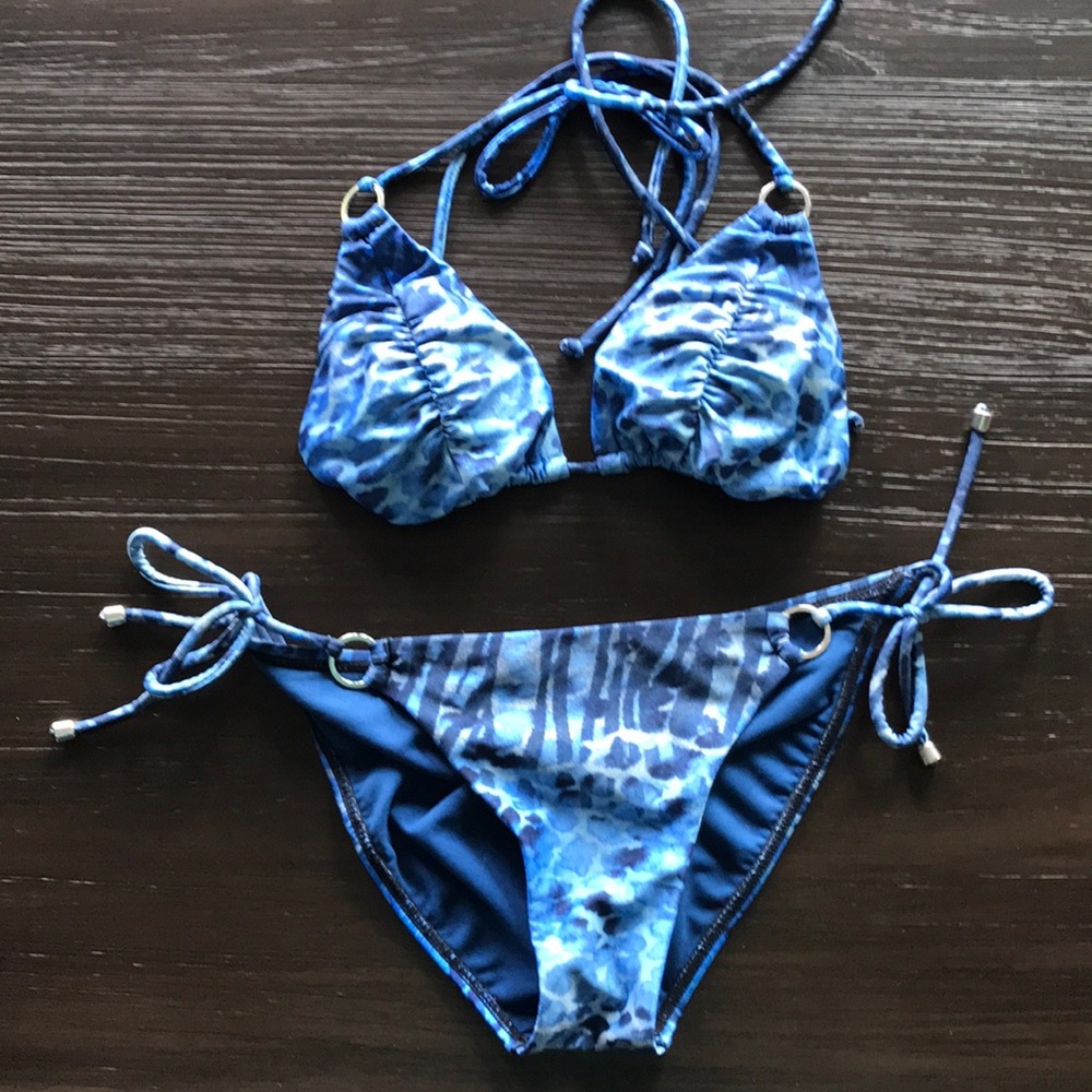 Gossip collection blue watercolors bikini swimsuit